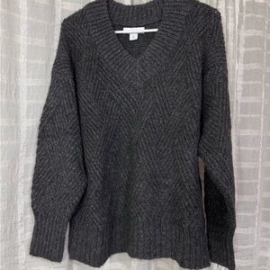 Liz Claiborne Knit Charcoal Sweater